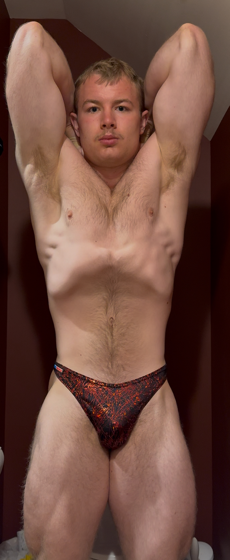 Smooth Front 3/4" Wide Strap Posing Suit